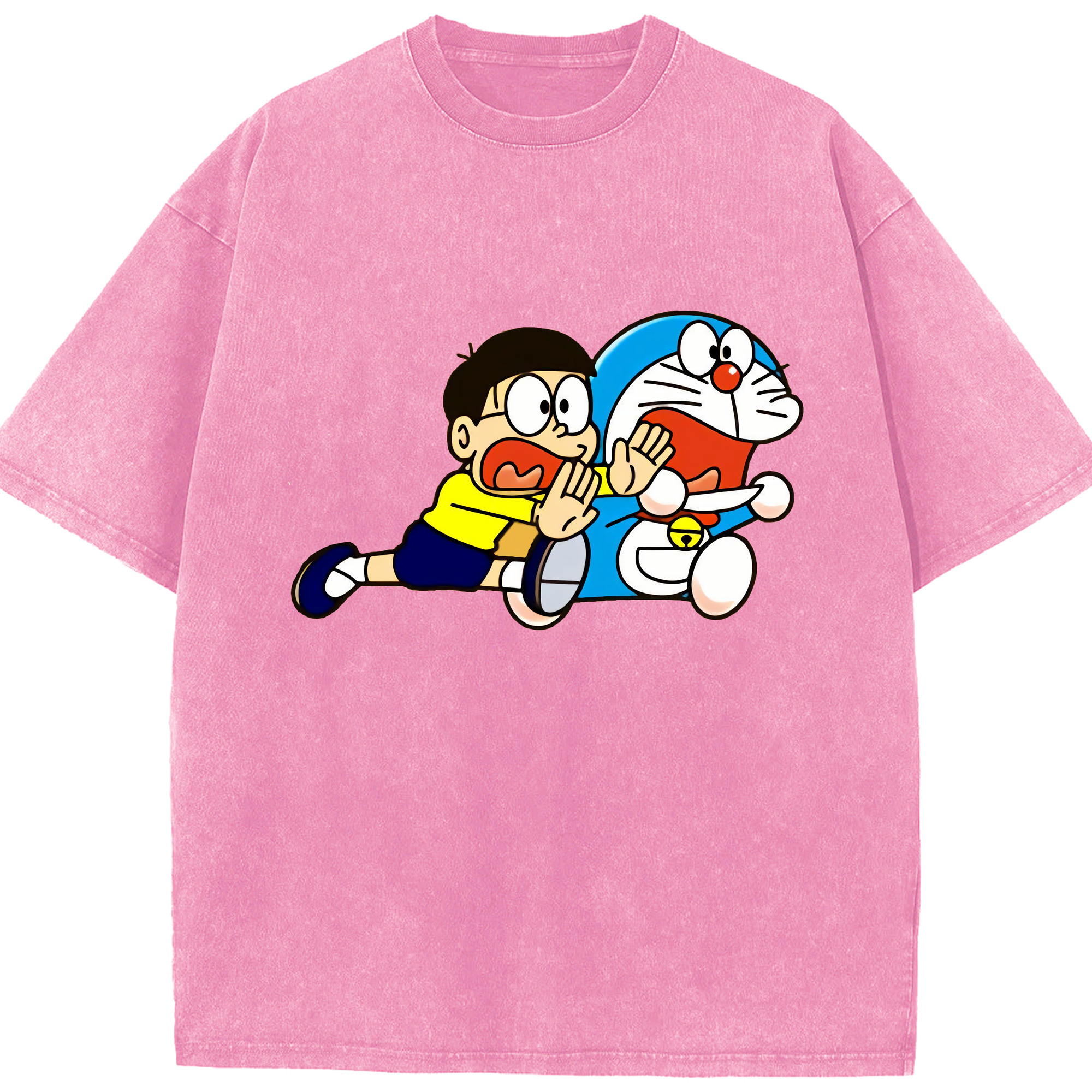 （画像用） ドラえもん Doraemon 綿100% ヴィンテージ風 半袖Tシャツ（フロントプリント）